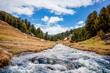 Fototapeta na wymiar mountain landscape with river