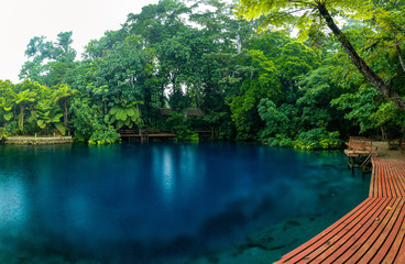 Fototapeta na wymiar Nanda Blue Hole, Espiritu Santo, Vanuatu, Luganville