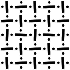 Abstract Shapes Hand Drawn Block Pattern