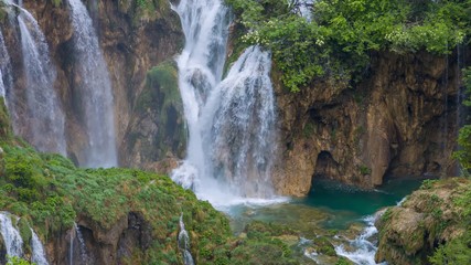 Fototapeta premium waterfall in deep forest