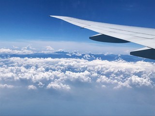 Fototapeta premium sky views from airplane windows