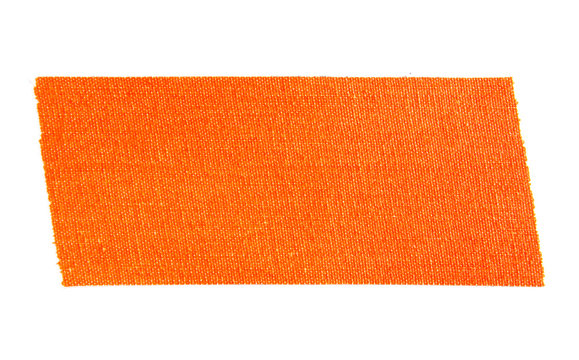 Orange Matte Cloth Gaffer Tape Isolated On White Background.