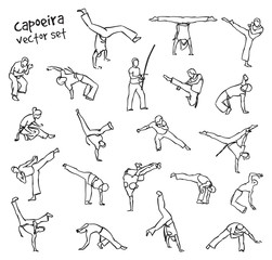 vector capoeira set