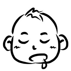 顔アイコン　赤ちゃん　筆　表情　かわいい