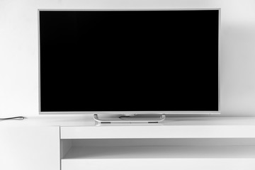 Silver lcd tv. Television 