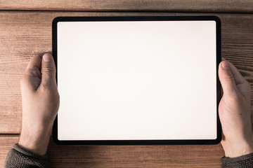 tablet pc device in hand