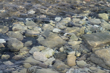 Stones under sea water