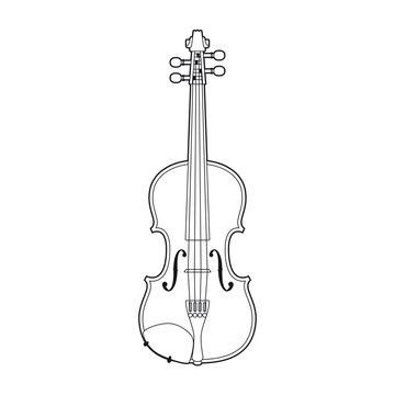 Violin vector illustration isolated on white background