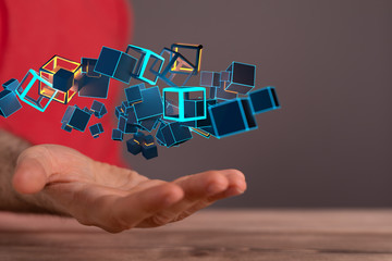 code data concept in hand