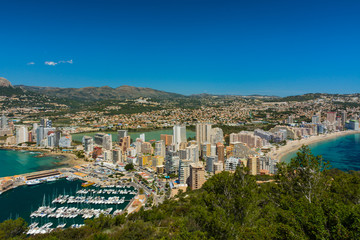 Calpe and beaches view