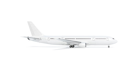 Blank white airplane mock up stand, profile, isolated © Alexandr Bognat