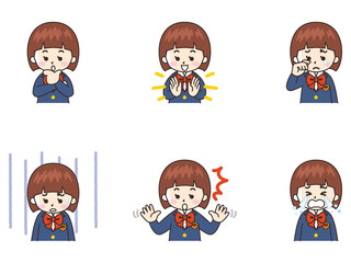 中高生の女の子セット03（ブレザー）