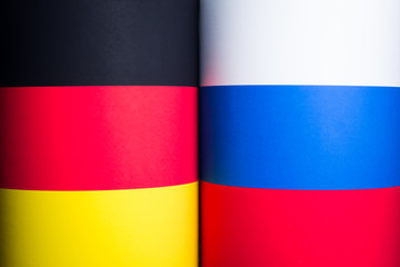 Flags of Germany and Russia