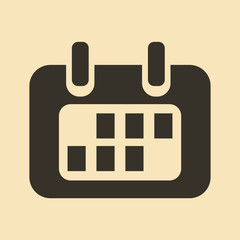 Date, calendar icon vector symbol for design