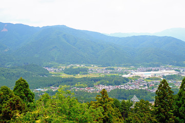 関ヶ原古戦場松尾山　小早川秀秋陣跡からの眺め　岐阜県関ケ原町