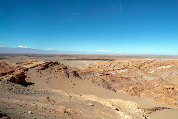 Geological formation in the Valle de la Luna (Valley of the Moon), extreme dry area in Atacama Desert, Chile