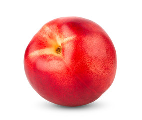 Nectarine fruit isolated on white background. full depth of field