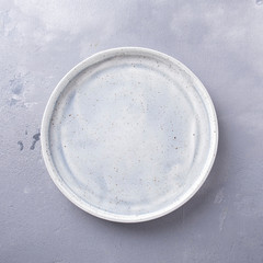 Empty plate. Top view. Space for text