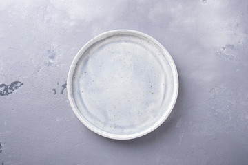 Empty plate. Top view. Copy space