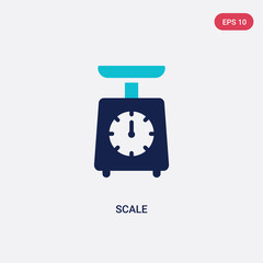 two color scale vector icon from delivery and logistic concept. isolated blue scale vector sign symbol can be use for web, mobile and logo. eps 10