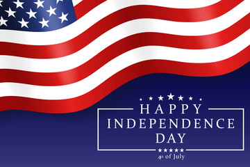 Happy Independence Day - Fourth of July background. Fourth of July design. USA Independence Day banner. Vector illustration.