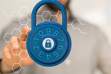 security data code digital in hand
