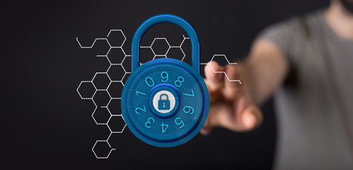 security data code digital in hand