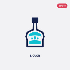 two color liquor vector icon from drinks concept. isolated blue liquor vector sign symbol can be use for web, mobile and logo. eps 10