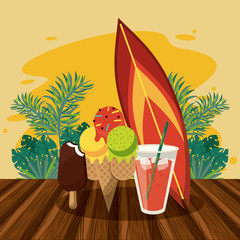 Summer beach and vacations