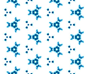 Blue Geometric Watercolor. Seamless Pattern.Surface Ornament.
