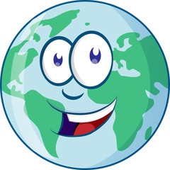 Planet Earth Cartoon Character