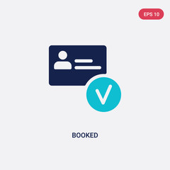 two color booked vector icon from education concept. isolated blue booked vector sign symbol can be use for web, mobile and logo. eps 10