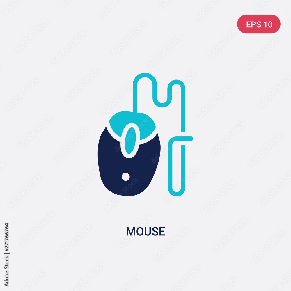 Wall mural two color mouse vector icon from electronic devices concept. isolated blue mouse vector sign symbol 