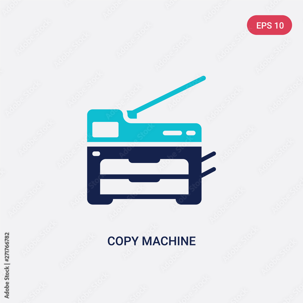 Wall mural two color copy machine vector icon from electronic devices concept. isolated blue copy machine vector sign symbol can be use for web, mobile and logo. eps 10