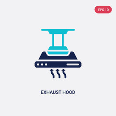 two color exhaust hood vector icon from electronic devices concept. isolated blue exhaust hood vector sign symbol can be use for web, mobile and logo. eps 10