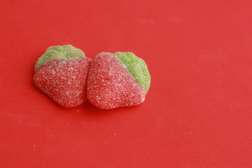 jelly strawberry red and green