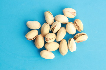 pistachios in colorful background