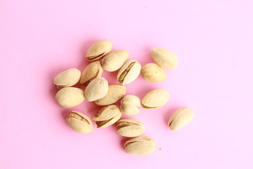 pistachios in colorful background