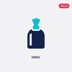 two color smeel vector icon from fashion concept. isolated blue smeel vector sign symbol can be use for web, mobile and logo. eps 10