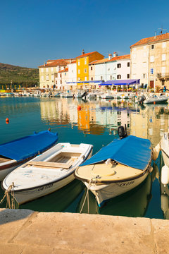 Fishing boats at the harbour, Cres Town, Cres Island, Kvarner Gulf, Croatia