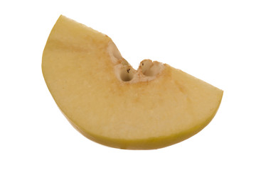 slice of quince isolated on white background