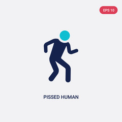 two color pissed human vector icon from feelings concept. isolated blue pissed human vector sign symbol can be use for web, mobile and logo. eps 10