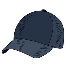 vector, on a white background men's baseball cap with a visor