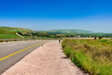 View of the road in Upper Galilee, Israel