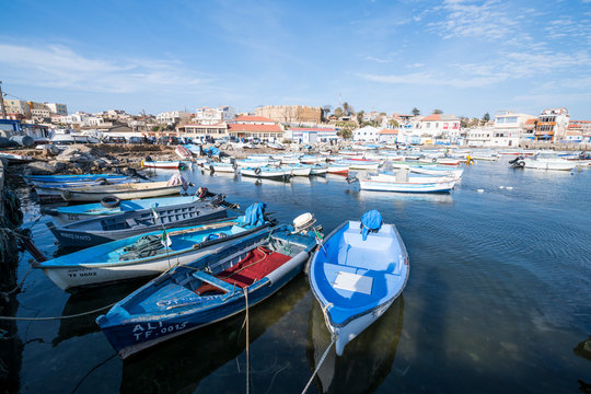 Small boat harbour of Tamentfoust, Algiers, Algeria