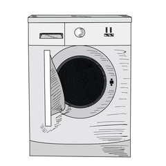 vector equipment, on a white background washing machine, lines
