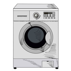 technique on a white background washing machine