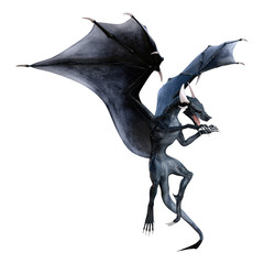 Fototapeta premium 3D Rendering Fairy Tale Dragon on White