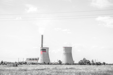 power plant cooling towers steam
