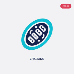 two color zhaliang vector icon from food and restaurant concept. isolated blue zhaliang vector sign symbol can be use for web, mobile and logo. eps 10